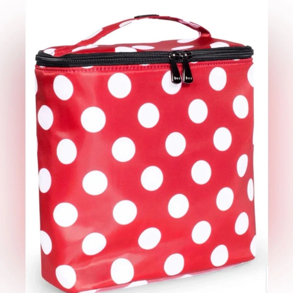 Lug Dolly Cosmetic Bag. Crimson Large Dot. NWT still in plastic